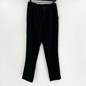 Drew Pants Black High Rise Elastic Waist Drawstring Wide Leg Womens Size S